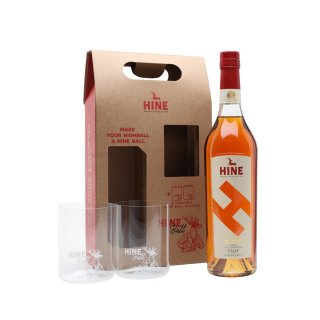 COGNAC H BY HINE VSOP VAP + 2 Hine Ball glasses