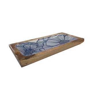 ΠΙΑΤΕΛΑ ΞΥΛΙΝΗ ΜΕ **ΜΠΛΕ** DECOR (2φ.)