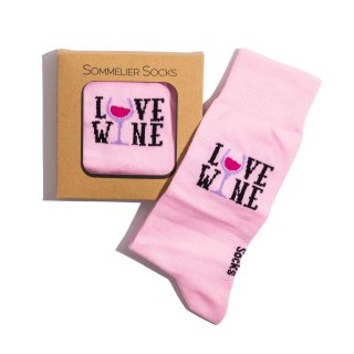 SOMMELIER SOCKS BY ENOTRIA PINK - LARGE