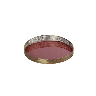 METALLIC PLATE GOLDEN-DARK BROWN